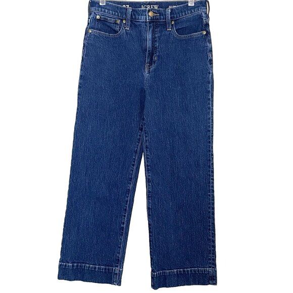 J. CREW Slim Wide Leg Jeans Women's 27 Brick Lane BT758 - Picture 2 of 10